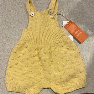 Misha & Puff Yellow Knit Baby Overalls